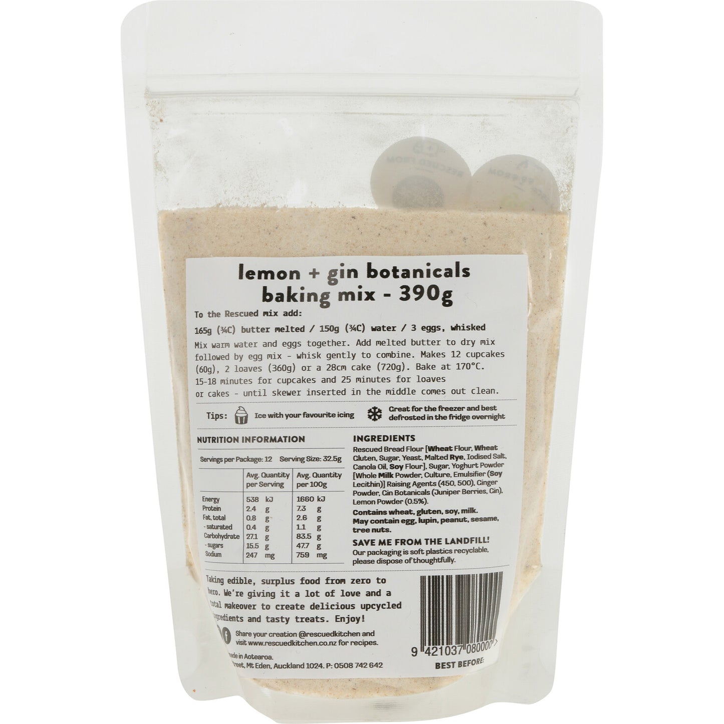 baking mix - lemon & gin botanicals